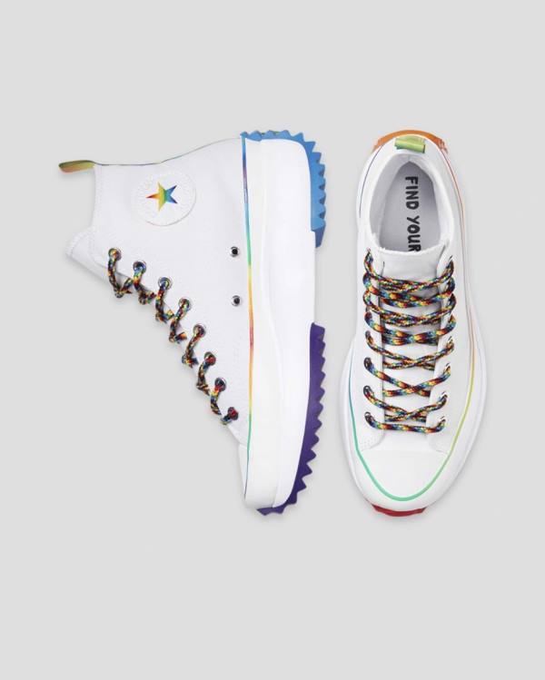 Tenis Altos Converse Run Star Hike Pride Bota Blancos | CV-154DMY