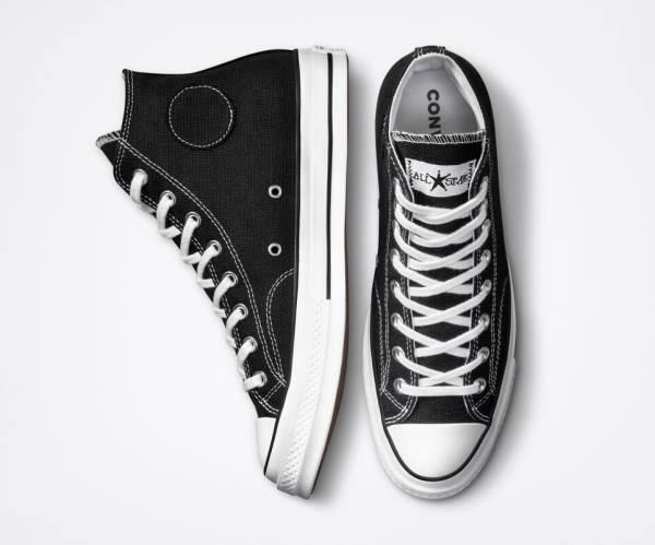 Tenis Altos Converse Stussy Chuck 70 Bota Negros Blancos | CV-014HDR