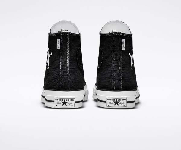 Tenis Altos Converse Stussy Chuck 70 Bota Negros Blancos | CV-014HDR