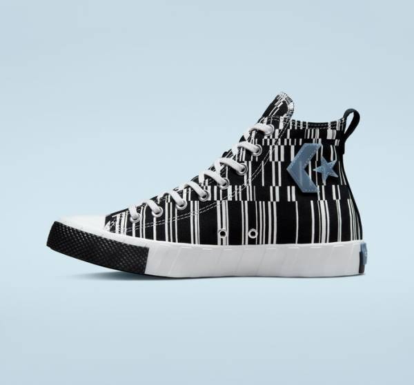 Tenis Altos Converse UNT1TL3D Translucent Barcode Bota Negros Blancos Azules | CV-519FEB