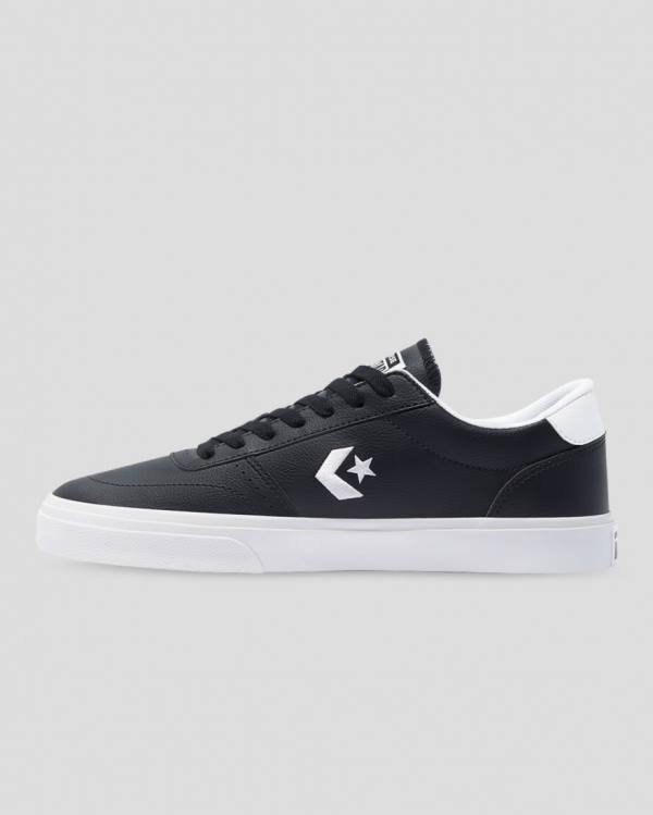 Tenis Bajos Converse Boulevard Faux Cuero Negros | CV-475MPX