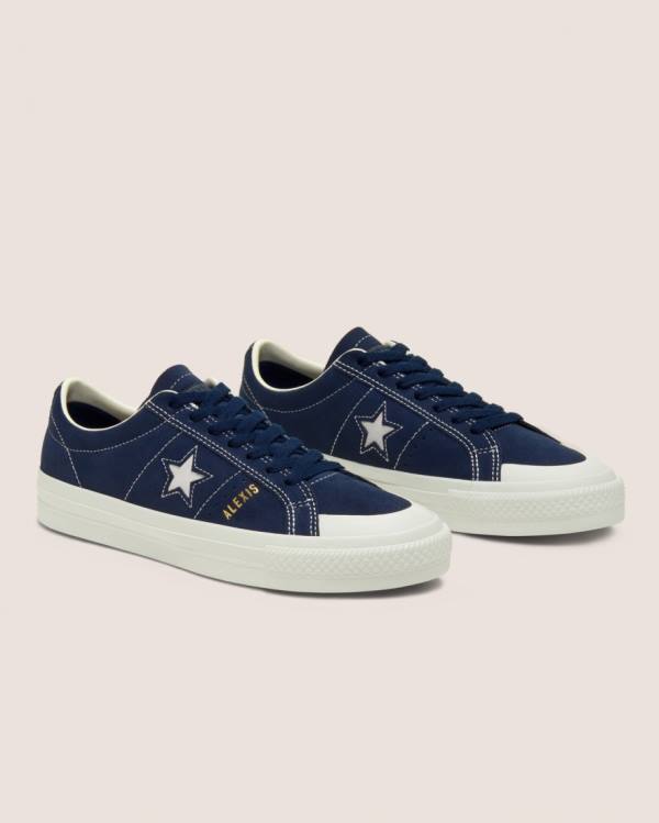 Tenis Bajos Converse CONS Alexis Sablone One Star Pro Gamuza Azules | CV-713XAE