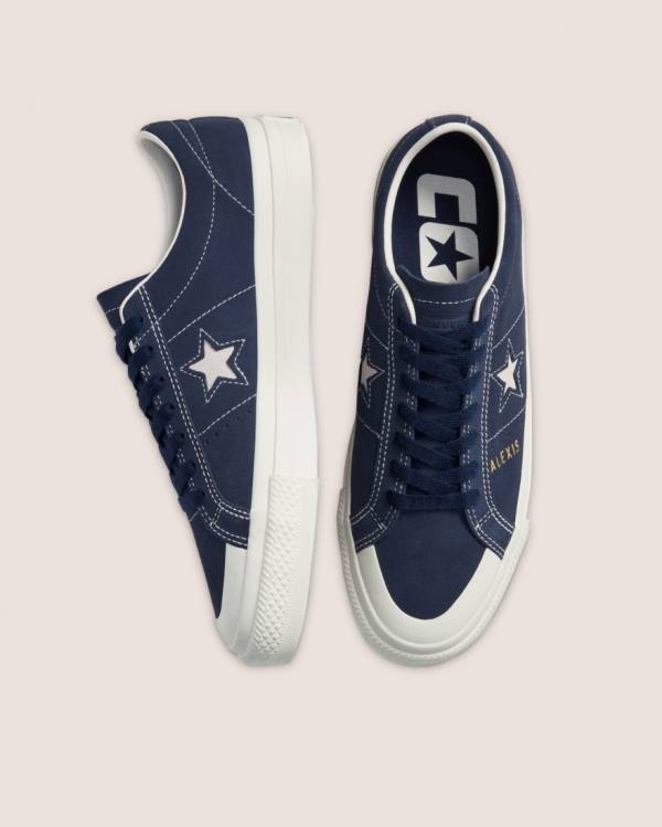 Tenis Bajos Converse CONS Alexis Sablone One Star Pro Gamuza Azules | CV-713XAE