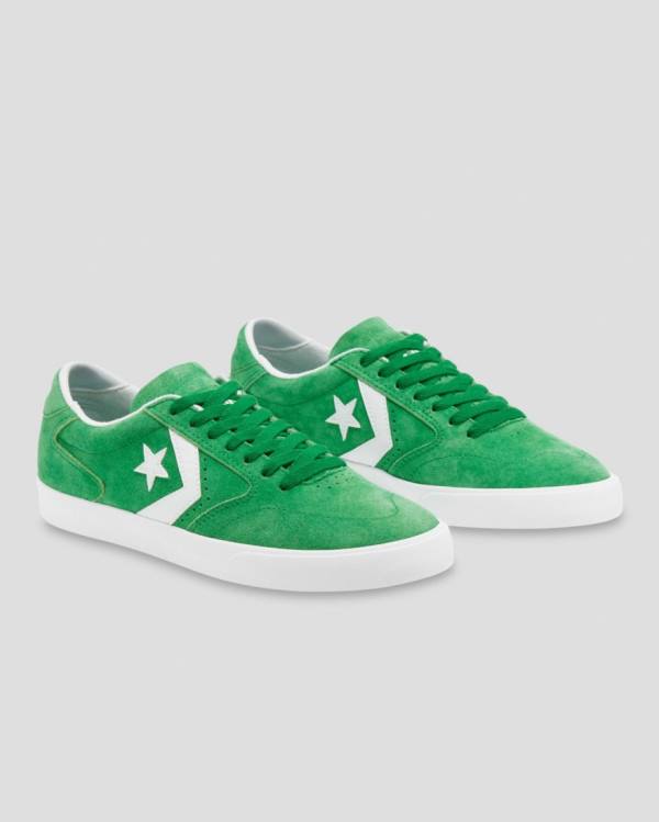 Tenis Bajos Converse Checkpoint Pro Pigskin Gamuza Verdes | CV-389JAF