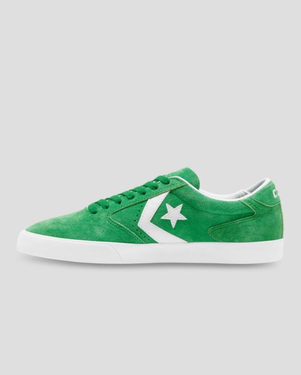 Tenis Bajos Converse Checkpoint Pro Pigskin Gamuza Verdes | CV-389JAF