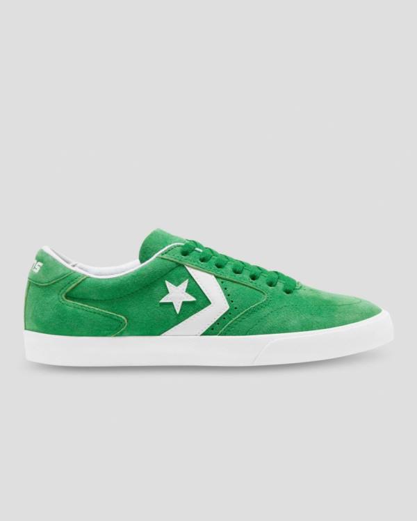 Tenis Bajos Converse Checkpoint Pro Pigskin Gamuza Verdes | CV-389JAF