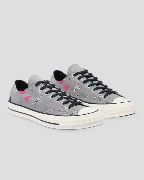 Tenis Bajos Converse Chuck 70 80s Archive Print Grises | CV-219NLF