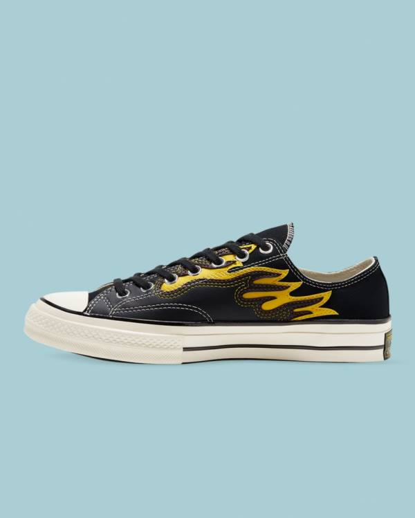 Tenis Bajos Converse Chuck 70 Archive Flame Overlay Negros | CV-201RTP