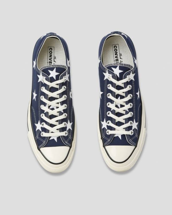 Tenis Bajos Converse Chuck 70 Archive Print Azules | CV-073ACT