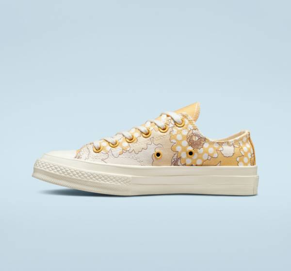 Tenis Bajos Converse Chuck 70 Crafted Florals Mango | CV-193HRU