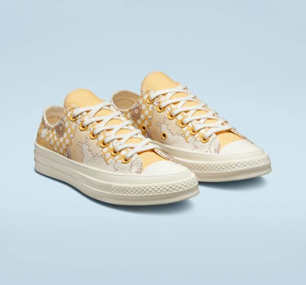 Tenis Bajos Converse Chuck 70 Crafted Florals Mango | CV-193HRU