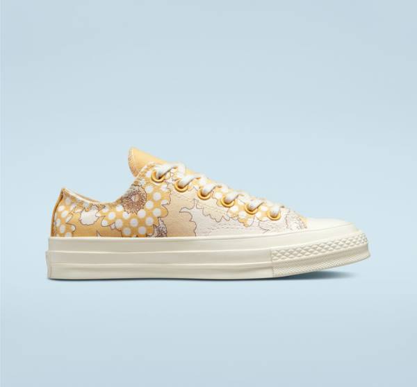 Tenis Bajos Converse Chuck 70 Crafted Florals Mango | CV-193HRU