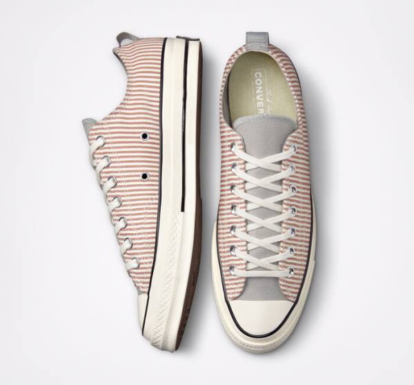 Tenis Bajos Converse Chuck 70 Crafted Stripe Verde Oliva | CV-365CQF