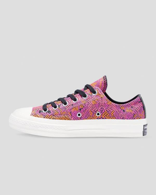 Tenis Bajos Converse Chuck 70 Cuero Printed Rosas Naranjas | CV-089YLW