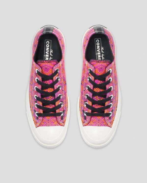 Tenis Bajos Converse Chuck 70 Cuero Printed Rosas Naranjas | CV-089YLW