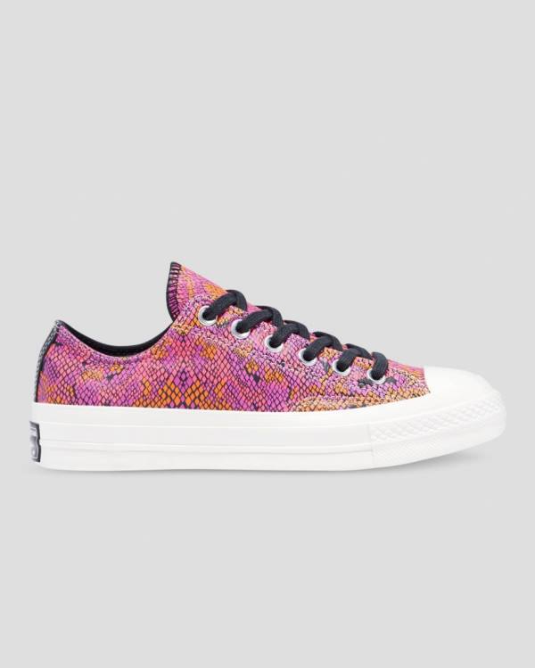 Tenis Bajos Converse Chuck 70 Cuero Printed Rosas Naranjas | CV-089YLW