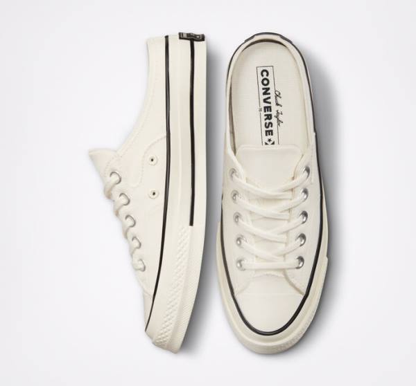 Tenis Bajos Converse Chuck 70 Mule Negros | CV-438UOY