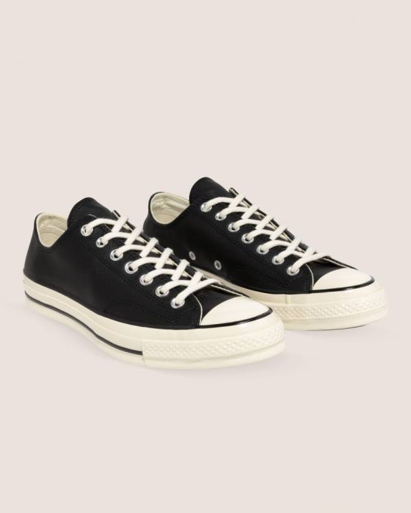 Tenis Bajos Converse Chuck 70 Seasonal Cuero Negros | CV-839XZW