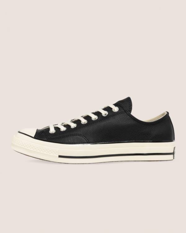 Tenis Bajos Converse Chuck 70 Seasonal Cuero Negros | CV-839XZW