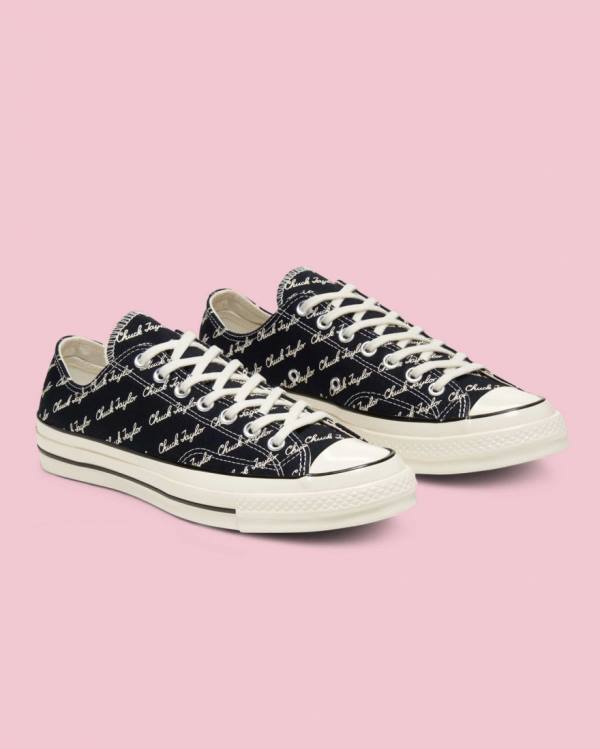 Tenis Bajos Converse Chuck 70 Signature Negros | CV-145IEP