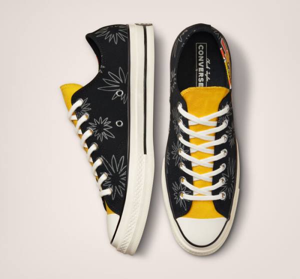 Tenis Bajos Converse Chuck 70 Sunny Floral Negros | CV-109JBD