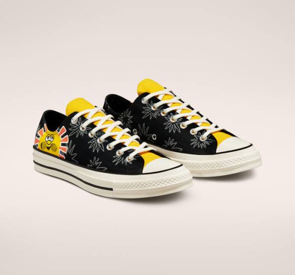 Tenis Bajos Converse Chuck 70 Sunny Floral Negros | CV-109JBD