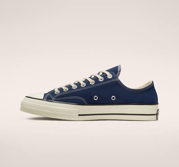 Tenis Bajos Converse Chuck 70 Tonal Polyester Azul Marino Negros | CV-785SGY