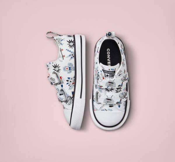 Tenis Bajos Converse Chuck Taylor All Star Easy-On Creatures Blancos Grises Azules | CV-056YKF