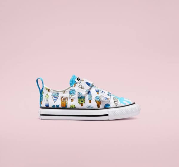 Tenis Bajos Converse Chuck Taylor All Star Easy-On Frozen Treats Blancos Azules Verdes Claro | CV-086AVP