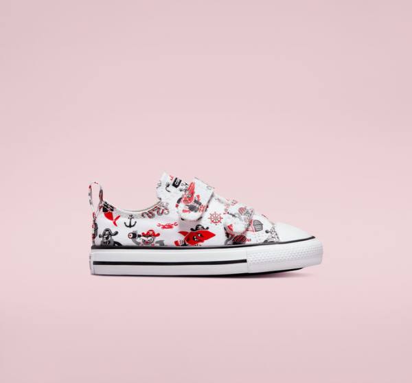 Tenis Bajos Converse Chuck Taylor All Star Easy-On Pirates Blancos Rojos Negros | CV-109TFN