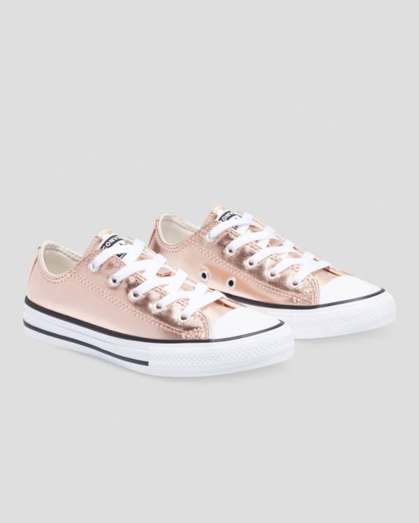 Tenis Bajos Converse Chuck Taylor All Star Metallic Dorados Blancos | CV-153GPC