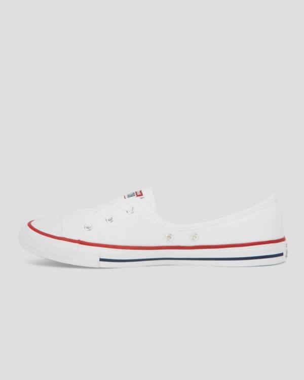 Tenis Bajos Converse Chuck Taylor All Star Dainty Ballet Encaje Slip Blancos | CV-204QYS