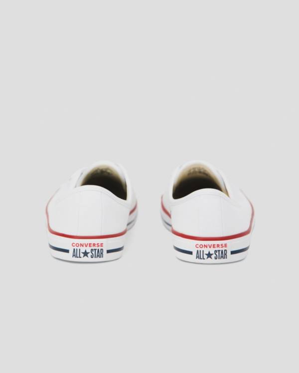 Tenis Bajos Converse Chuck Taylor All Star Dainty Ballet Encaje Slip Blancos | CV-204QYS