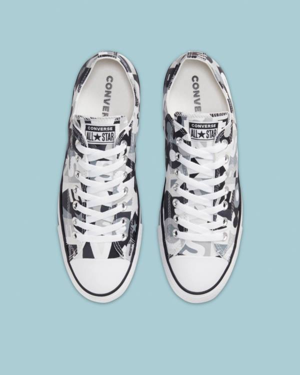 Tenis Bajos Converse Chuck Taylor All Star Logo Print Negros | CV-297EGQ