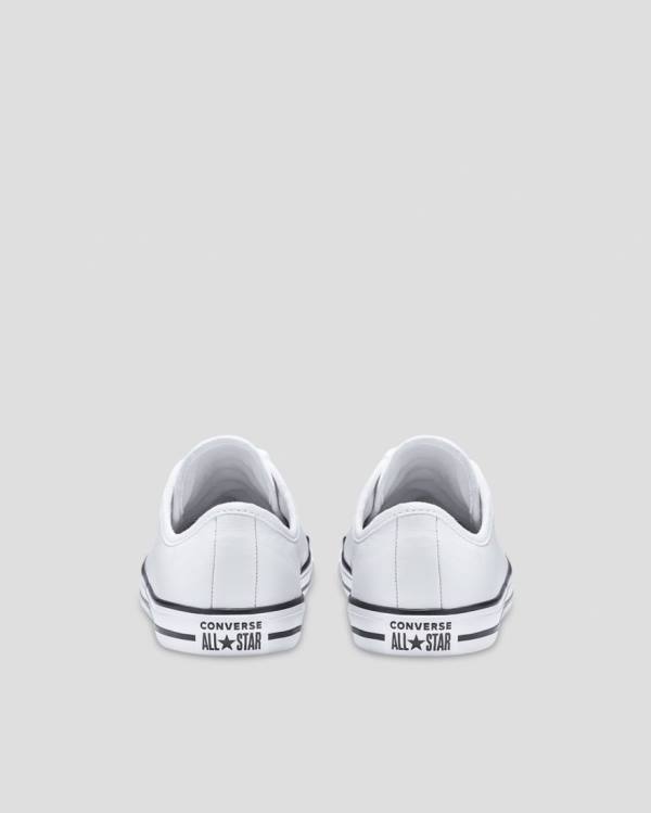 Tenis Bajos Converse Chuck Taylor All Star Dainty Cuero Blancos | CV-310JAV