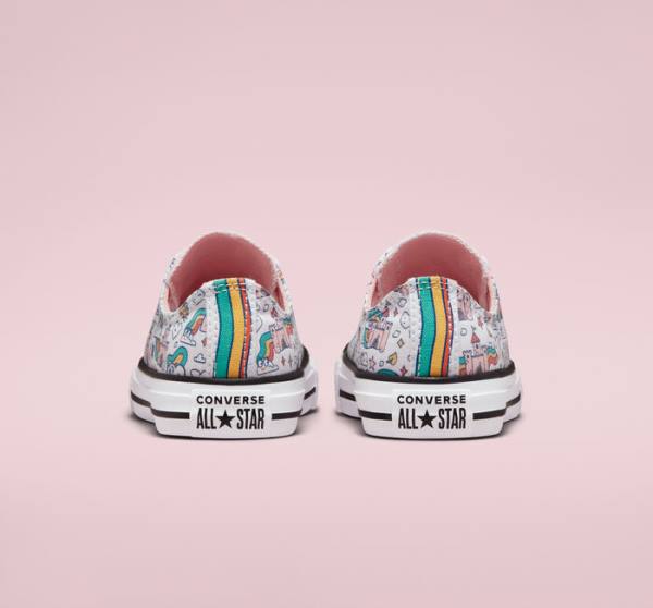 Tenis Bajos Converse Chuck Taylor All Star Rainbow Castles Blancos Rosas Turquesa | CV-324TSP