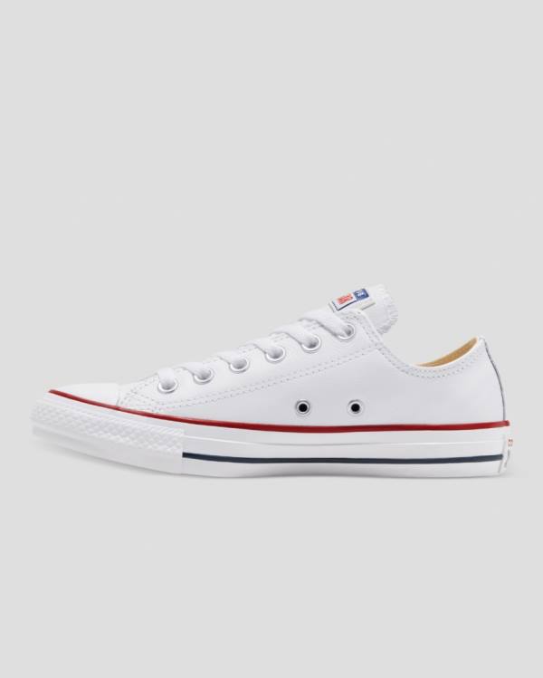 Tenis Bajos Converse Chuck Taylor All Star Cuero Blancos | CV-325FLN