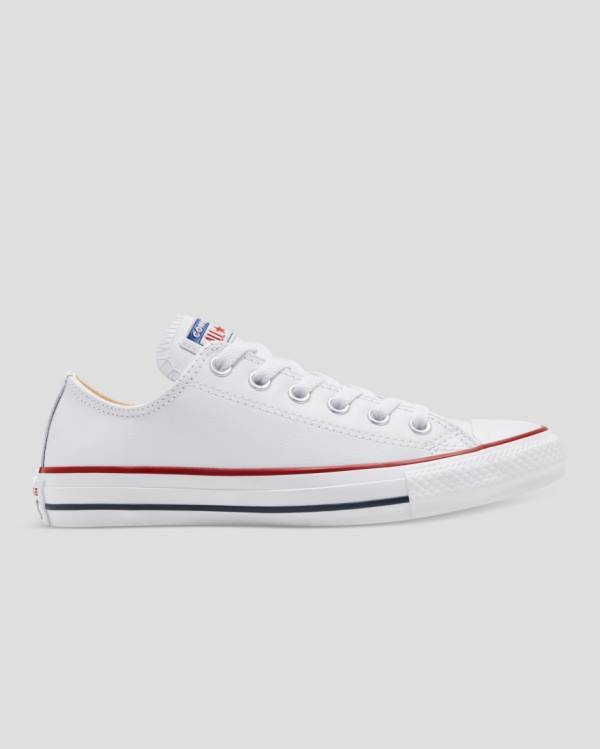 Tenis Bajos Converse Chuck Taylor All Star Cuero Blancos | CV-325FLN