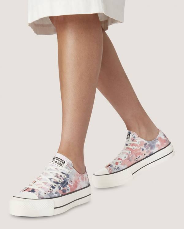 Tenis Bajos Converse Chuck Taylor All Star Lift Festival Grises Rosas | CV-351PDG