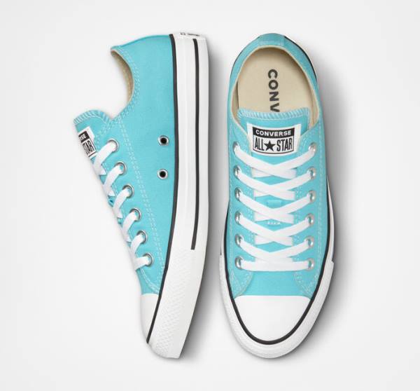 Tenis Bajos Converse Chuck Taylor All Star Seasonal Color Azules Blancos Negros | CV-354NRV