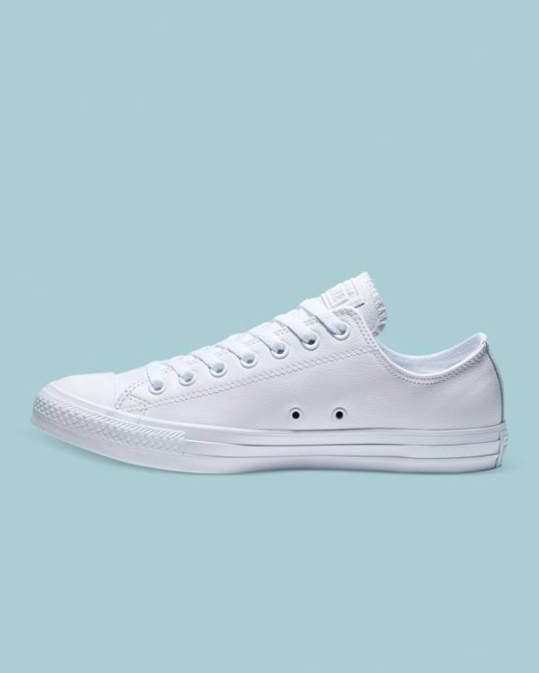 Tenis Bajos Converse Chuck Taylor All Star Cuero Blancos | CV-359GMA