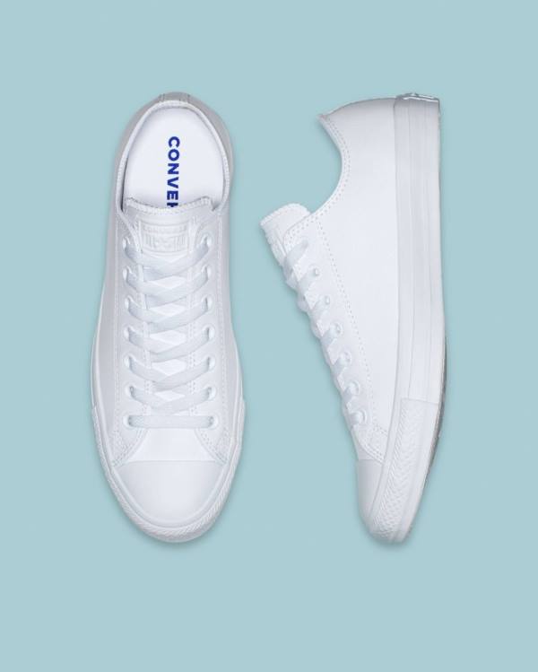 Tenis Bajos Converse Chuck Taylor All Star Cuero Blancos | CV-359GMA