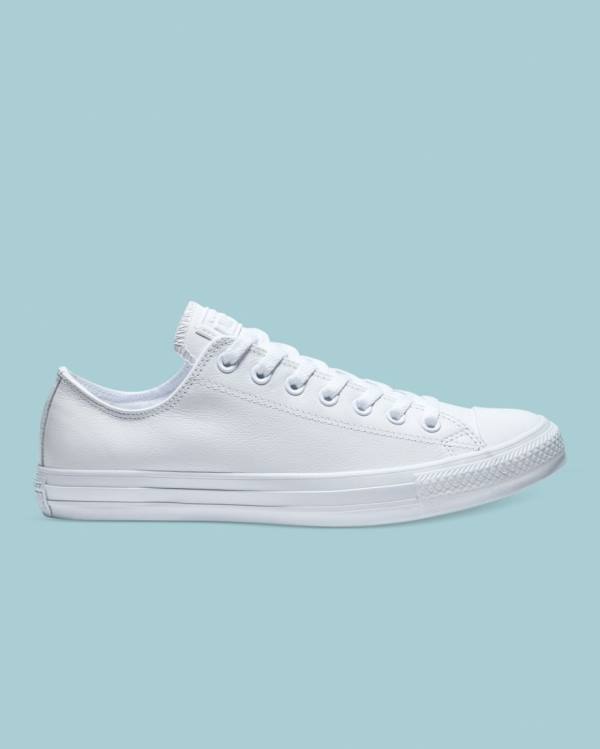 Tenis Bajos Converse Chuck Taylor All Star Cuero Blancos | CV-359GMA