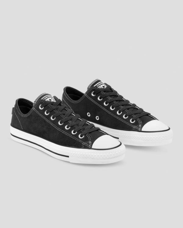 Tenis Bajos Converse Chuck Taylor All Star Pro Gamuza Negros | CV-367OHZ