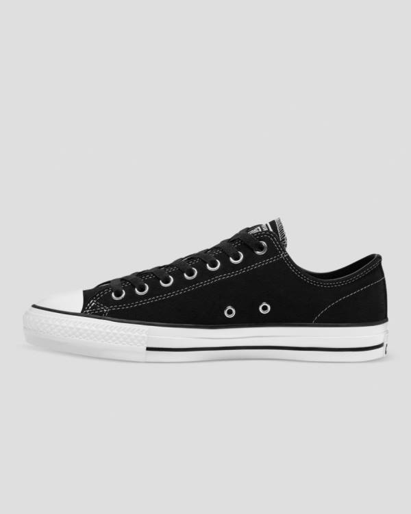 Tenis Bajos Converse Chuck Taylor All Star Pro Gamuza Negros | CV-367OHZ