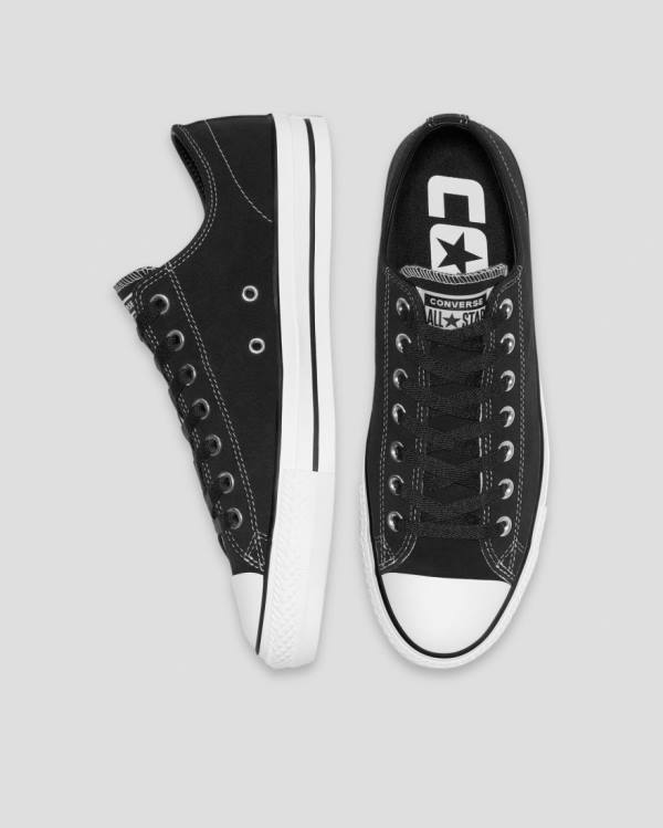 Tenis Bajos Converse Chuck Taylor All Star Pro Gamuza Negros | CV-367OHZ