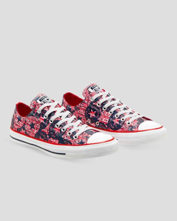 Tenis Bajos Converse Chuck Taylor All Star Logo Replay Rojos Negros | CV-392DFH