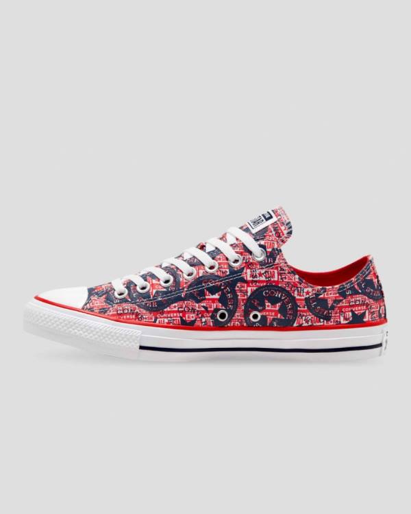 Tenis Bajos Converse Chuck Taylor All Star Logo Replay Rojos Negros | CV-392DFH