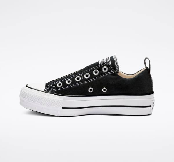 Tenis Bajos Converse Chuck Taylor All Star Lift Plataforma Slip Negros Blancos | CV-480JFU