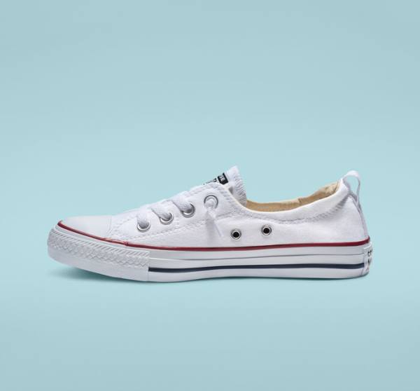 Tenis Bajos Converse Chuck Taylor All Star Shoreline White Slip On Blancos | CV-483QBU